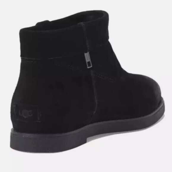 Brand new UGG Women's sz 10 Josefene Cuff Boot Black Suede Zip Pull On Bootie - Picture 7 of 7